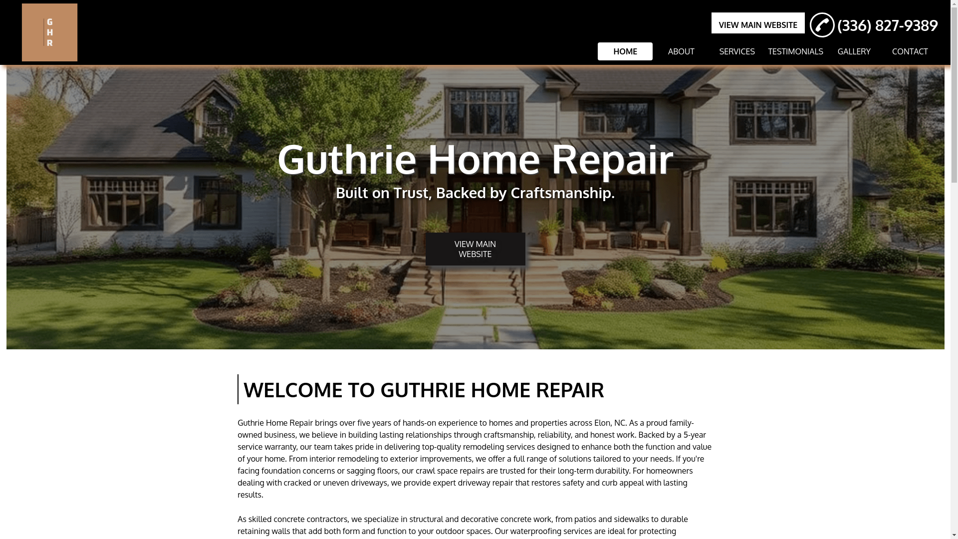 website screenshot of https://homeimprovementelon.com/