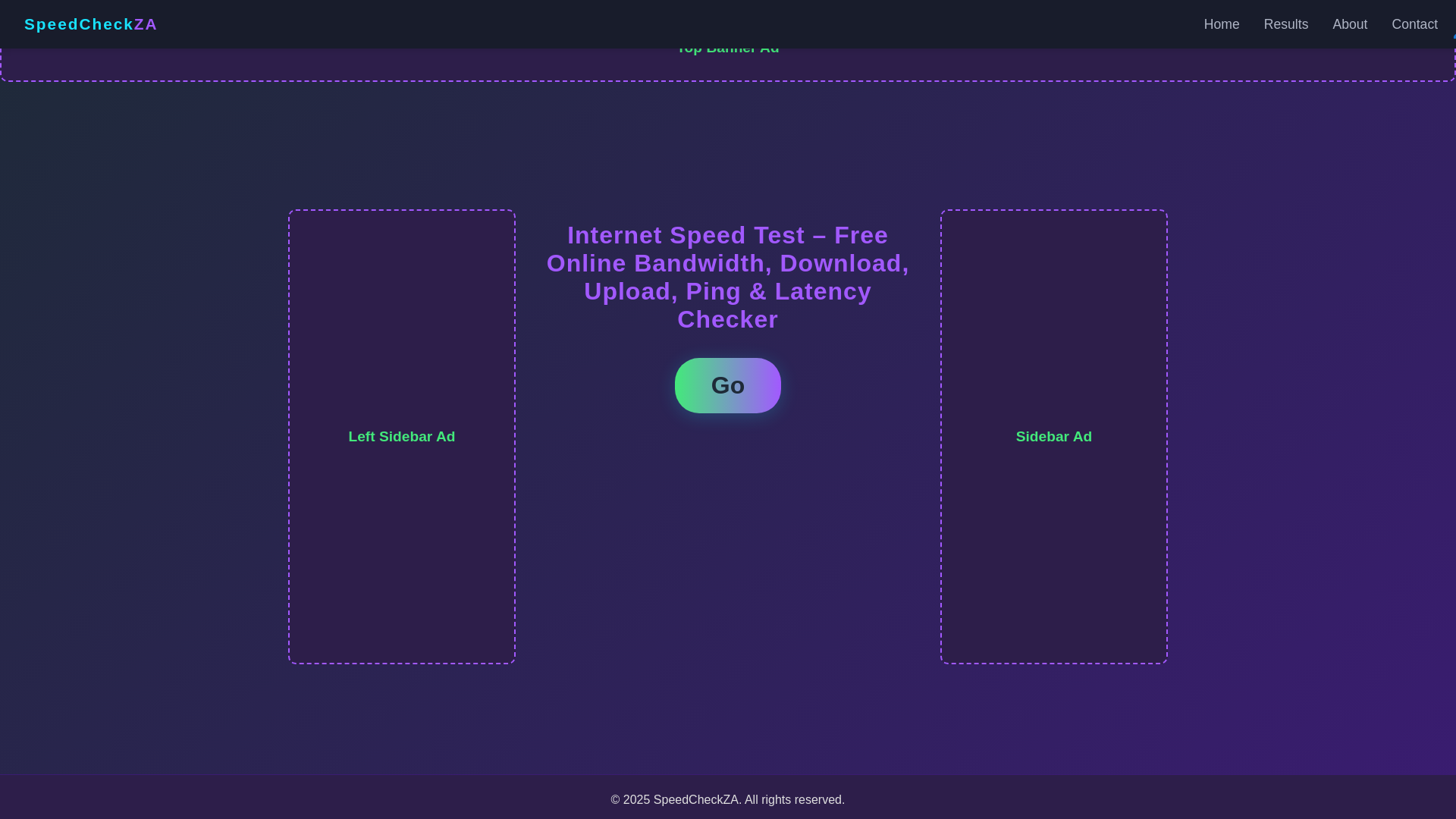 website screenshot of https://speedtestaa.com/