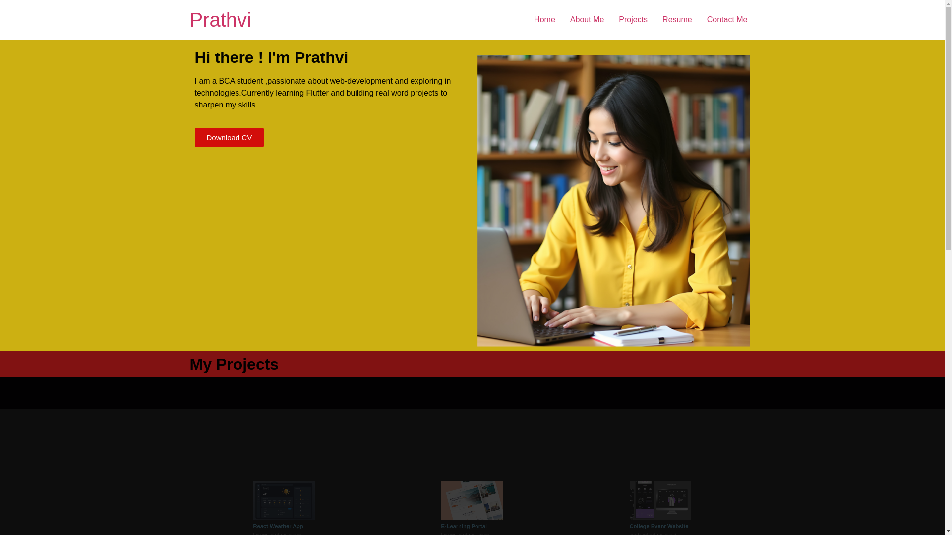 website screenshot of https://prathvir.blog/