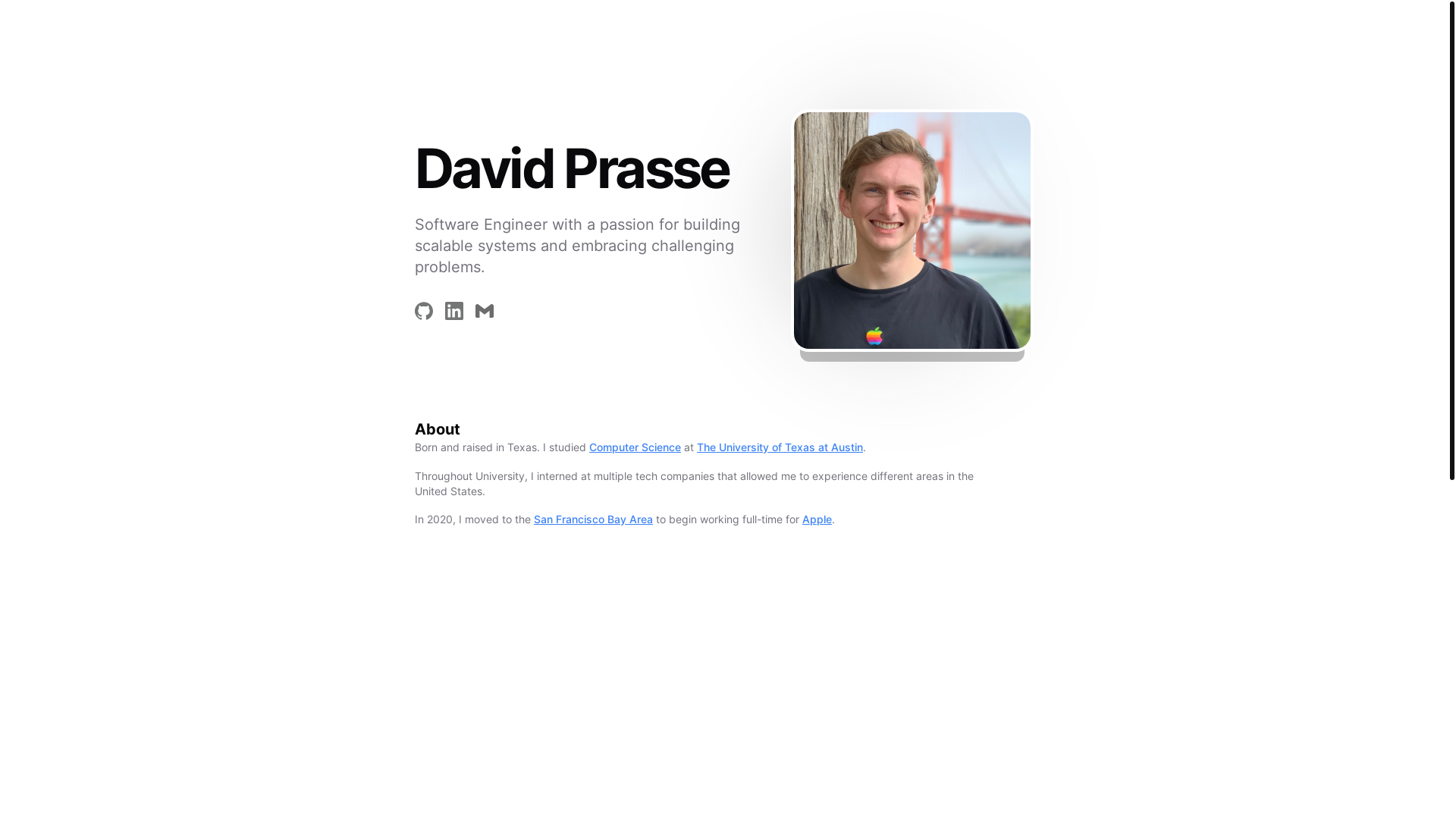 website screenshot of https://davidprasse.pages.dev/