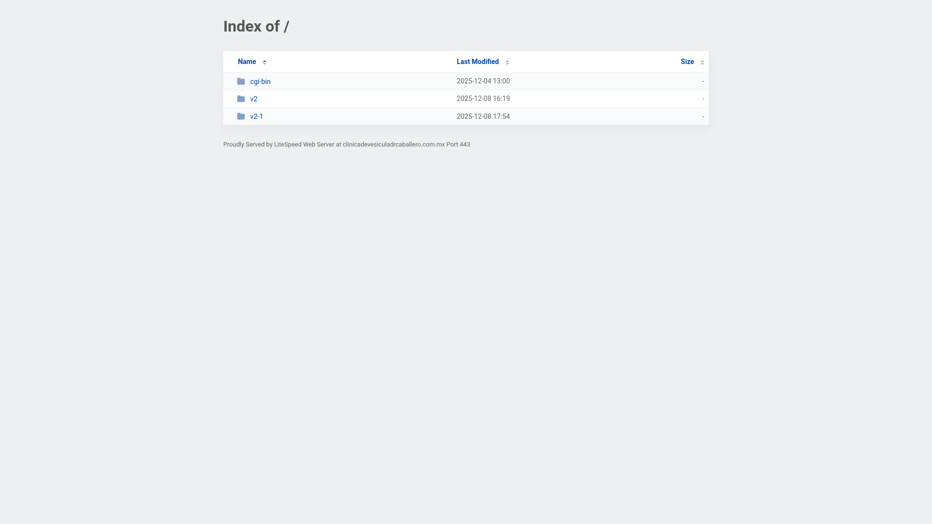 website screenshot of https://clinicadevesiculadrcaballero.com.mx/