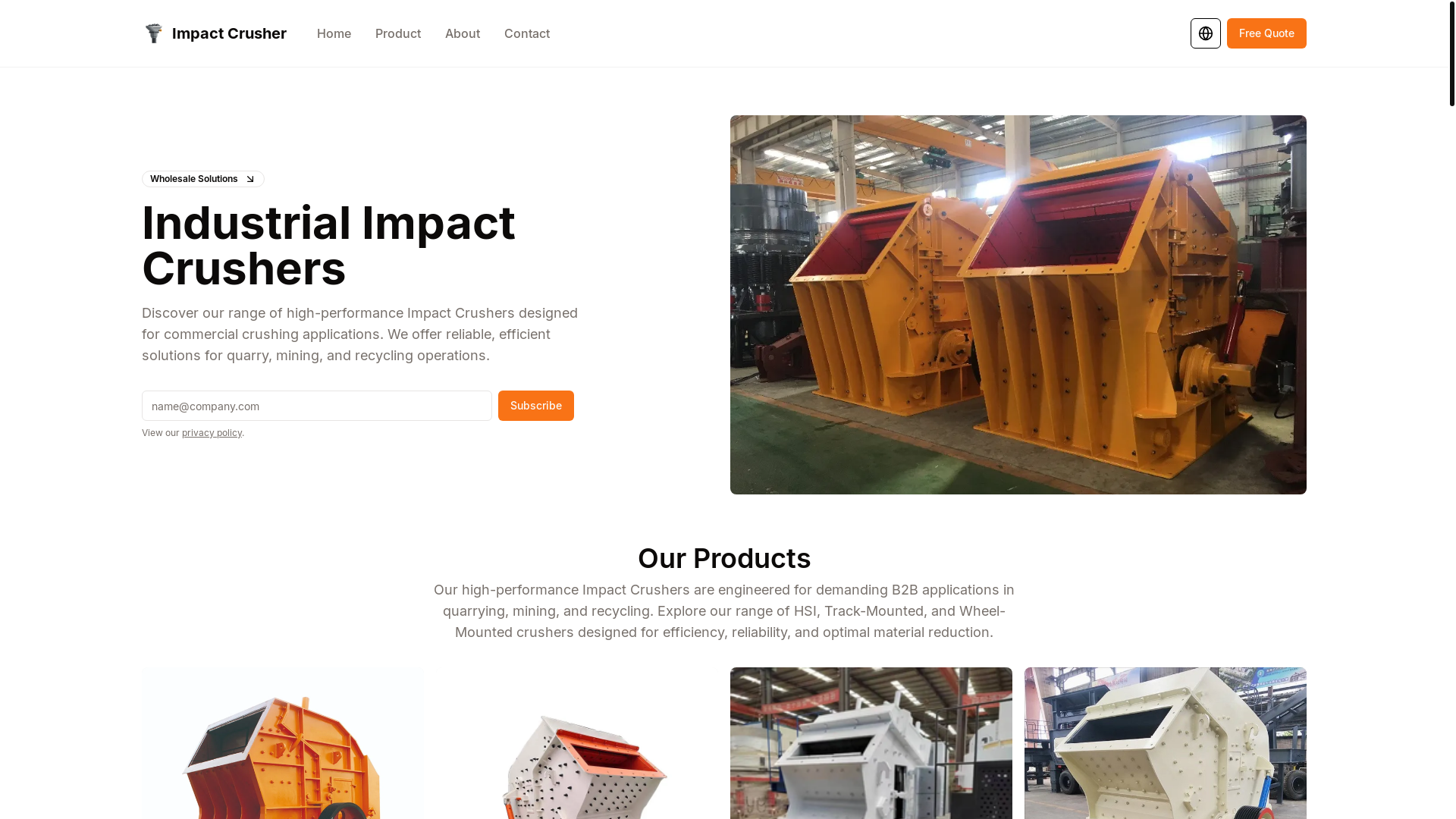 website screenshot of https://impact-crusher.pages.dev/