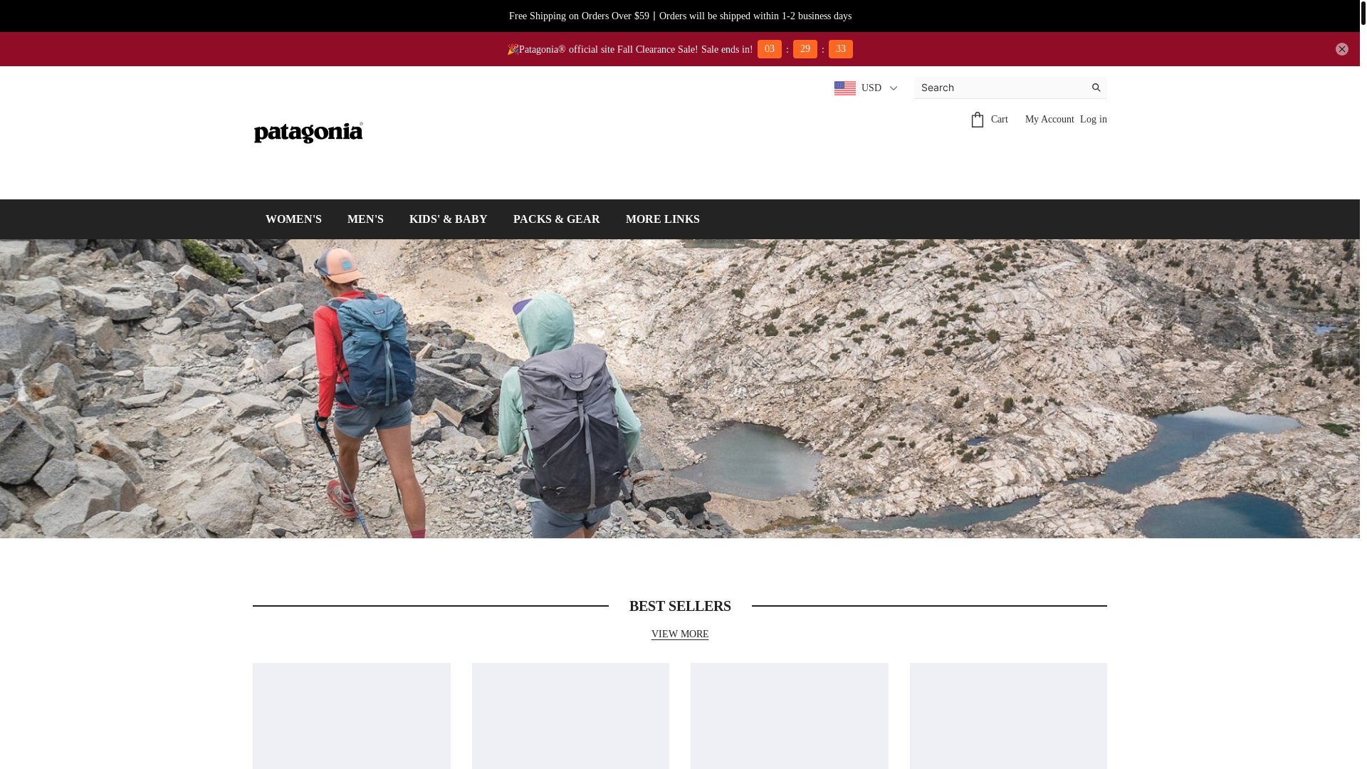 website screenshot of https://patagonahotstore.com/