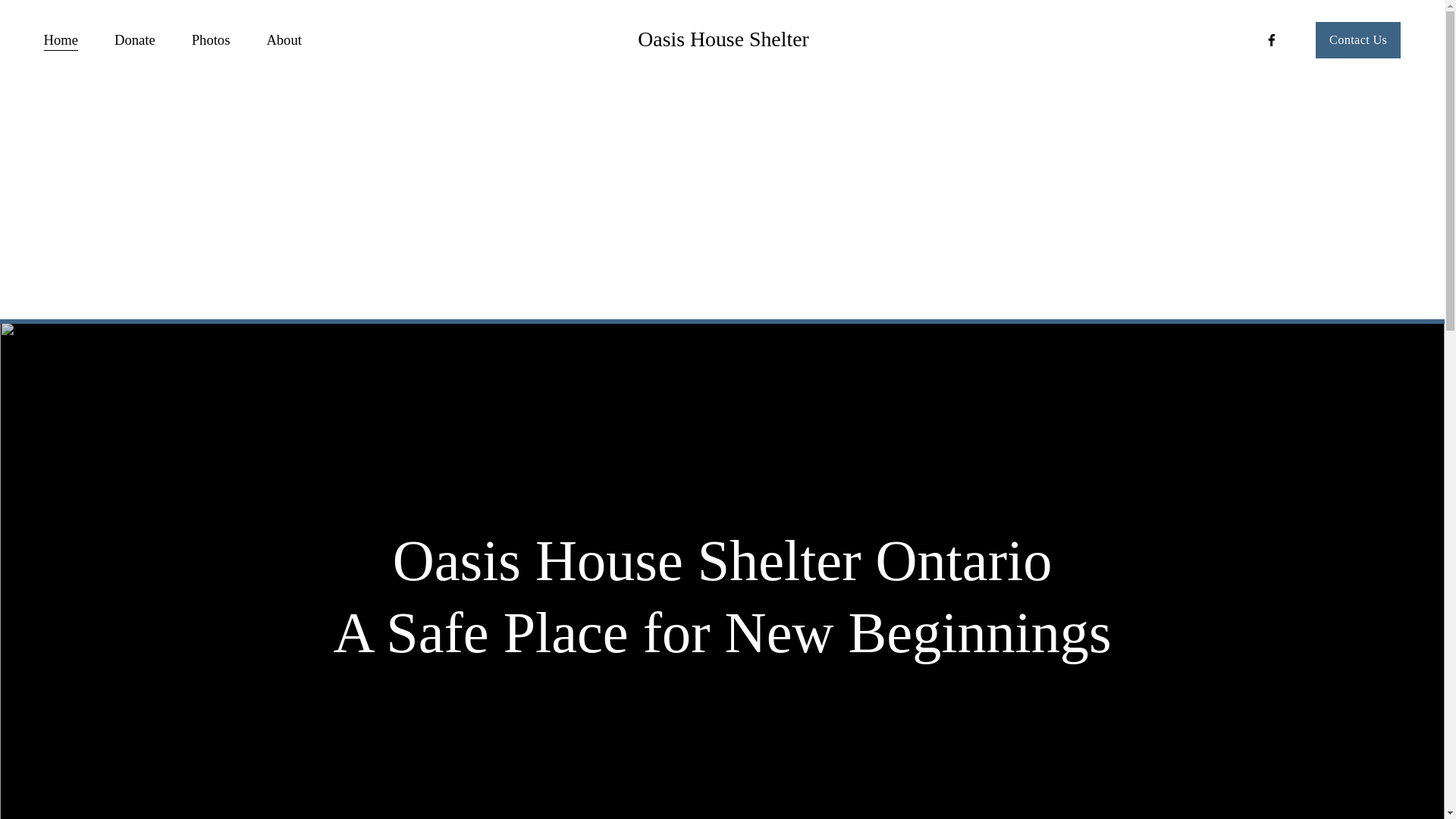 website screenshot of https://oasishouseshelter.org/
