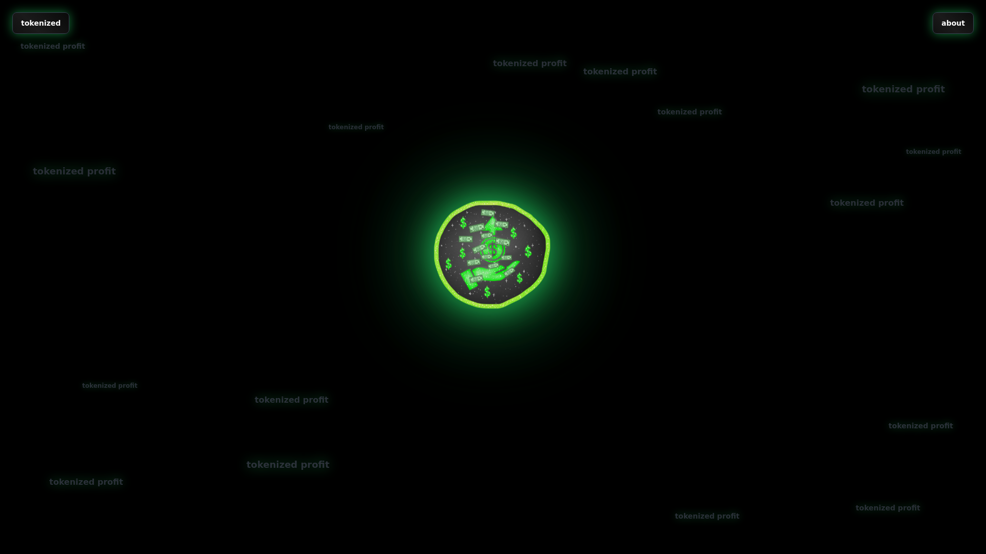 website screenshot of https://tokenizedprofit.org/