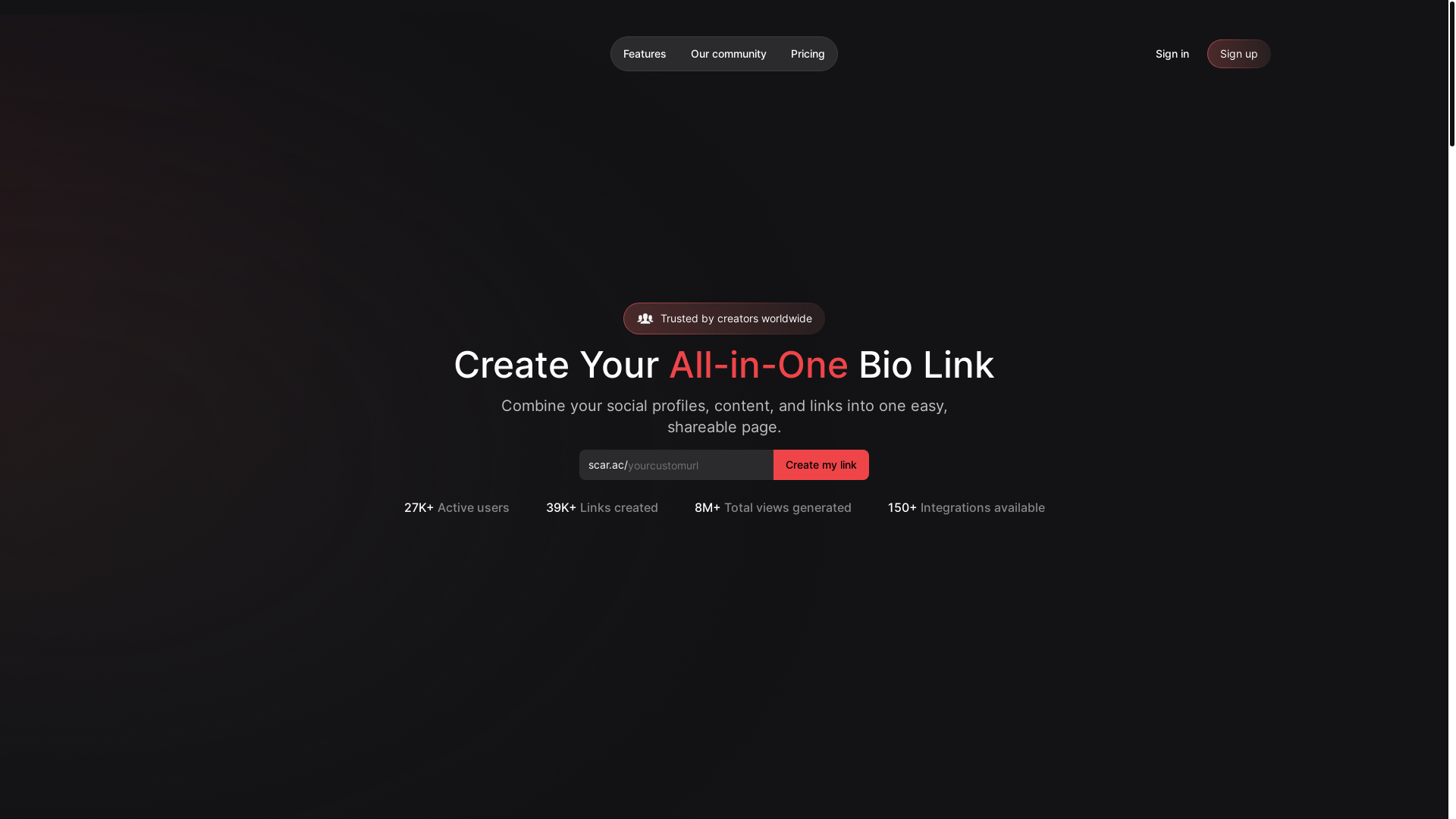 website screenshot of https://scar-ac-frontend.pages.dev/