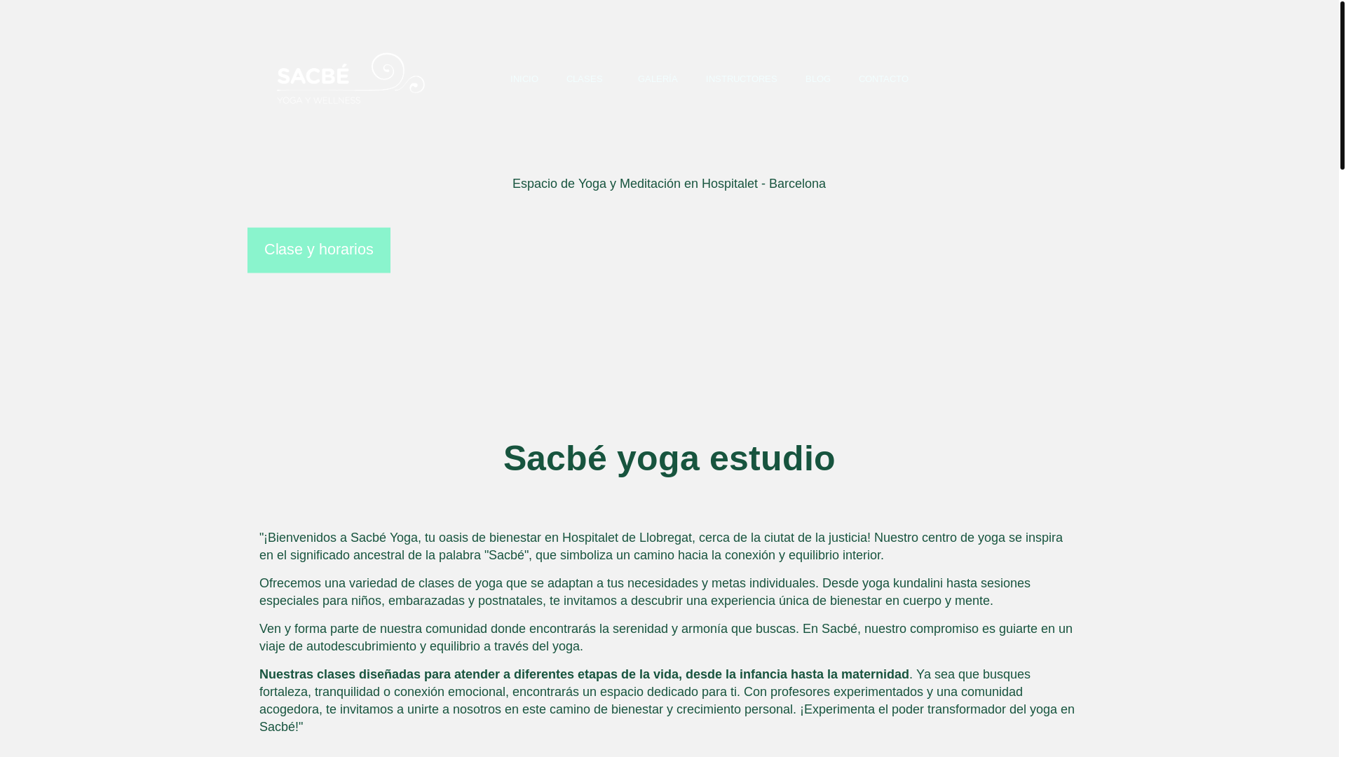 website screenshot of https://sacbeyoga.com/