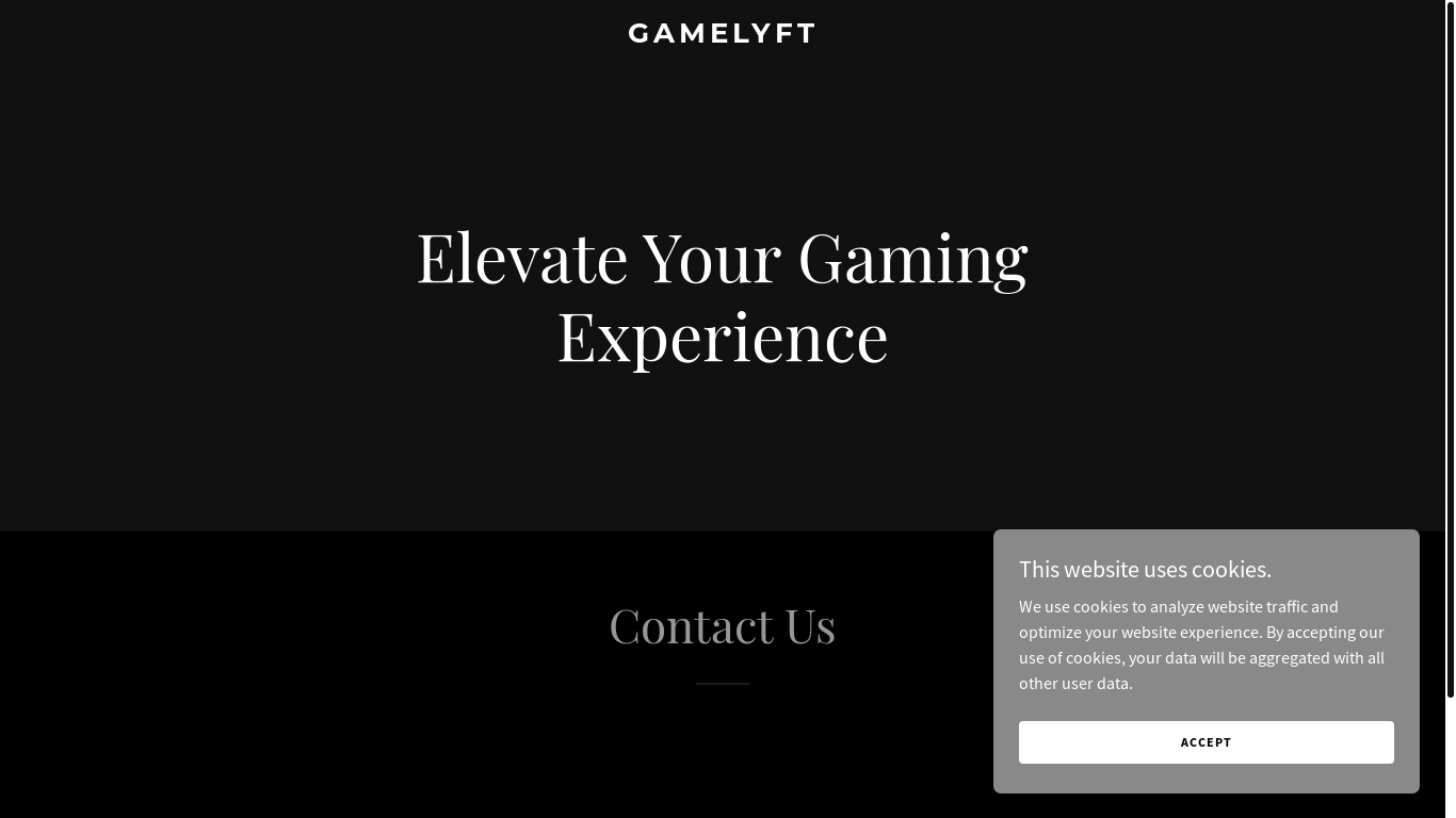 website screenshot of https://gamelyft.ai/