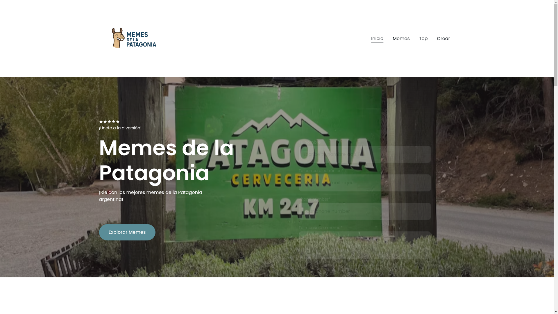 website screenshot of https://memesdelapatagonia.lat/