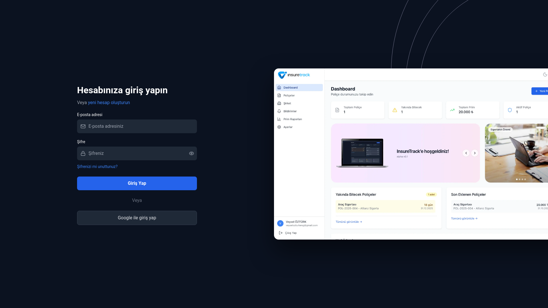 website screenshot of https://insurance-policy-tracking.pages.dev/