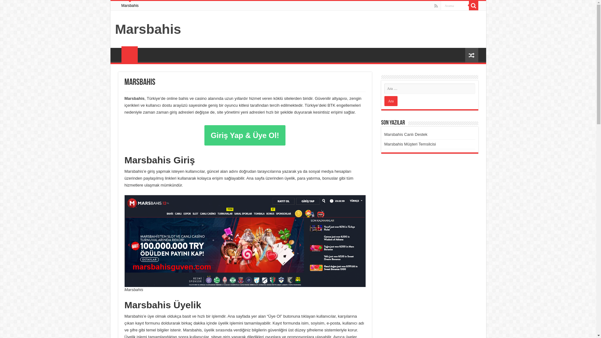 website screenshot of https://marsbahisguven.com/