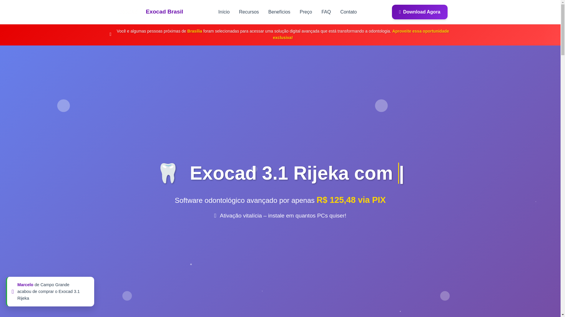 website screenshot of https://exocadinstallfree.site/