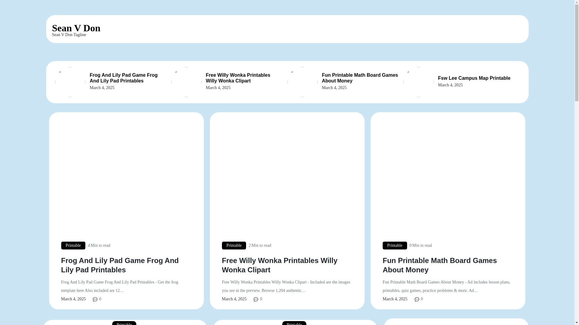 website screenshot of https://seanvdon.pages.dev/