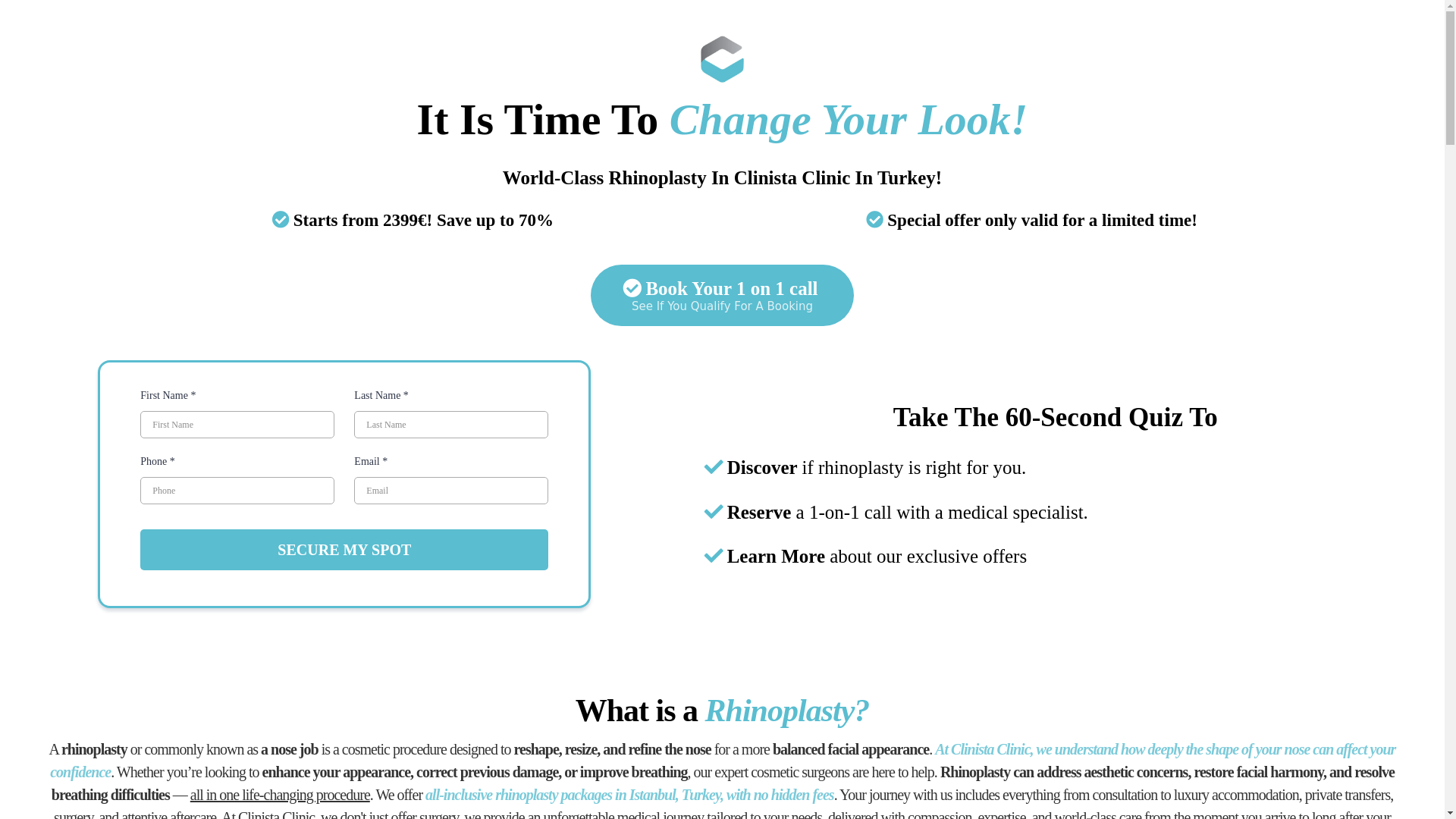 website screenshot of https://clinistaclinic.com/
