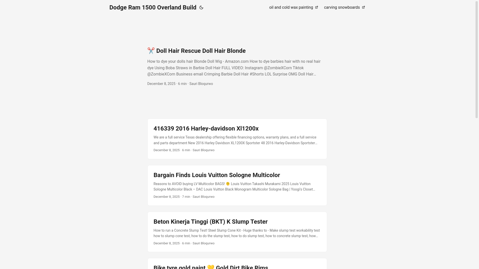 website screenshot of https://dodgeram1500overlandbuild5.pages.dev/