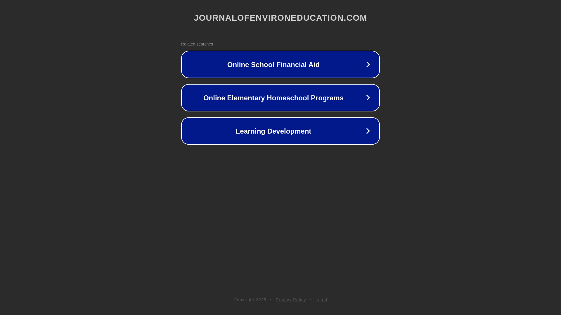 website screenshot of https://journalofenvironeducation.com/
