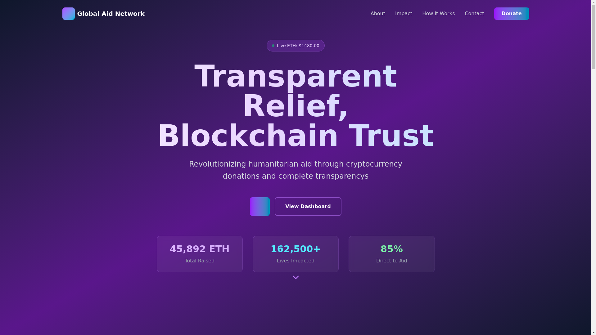 website screenshot of https://global-aid-network.com/