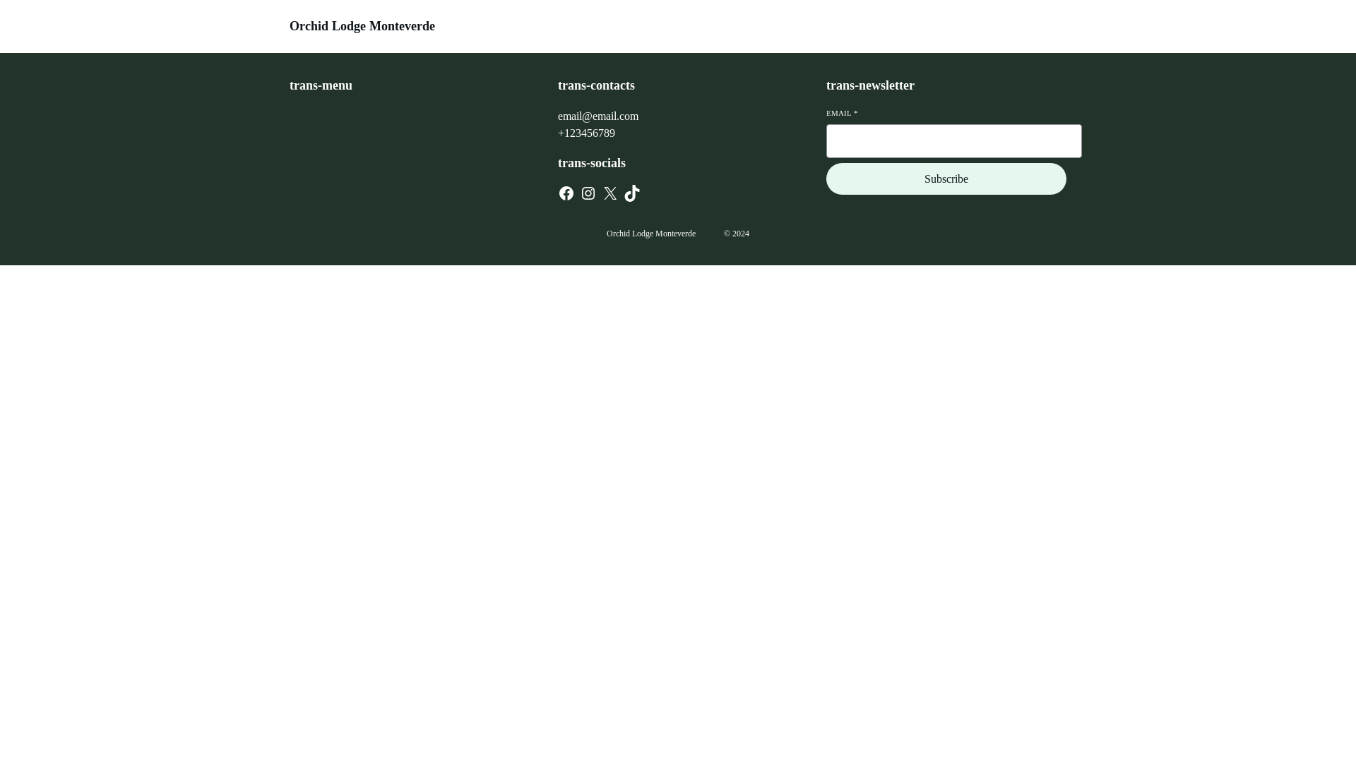 website screenshot of https://orchidlodgemonteverde.com/