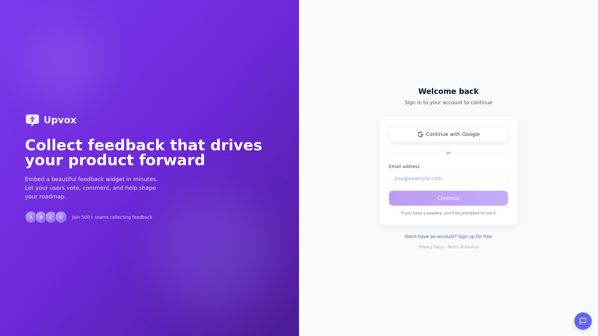 website screenshot of https://upvox-dashboard.pages.dev/