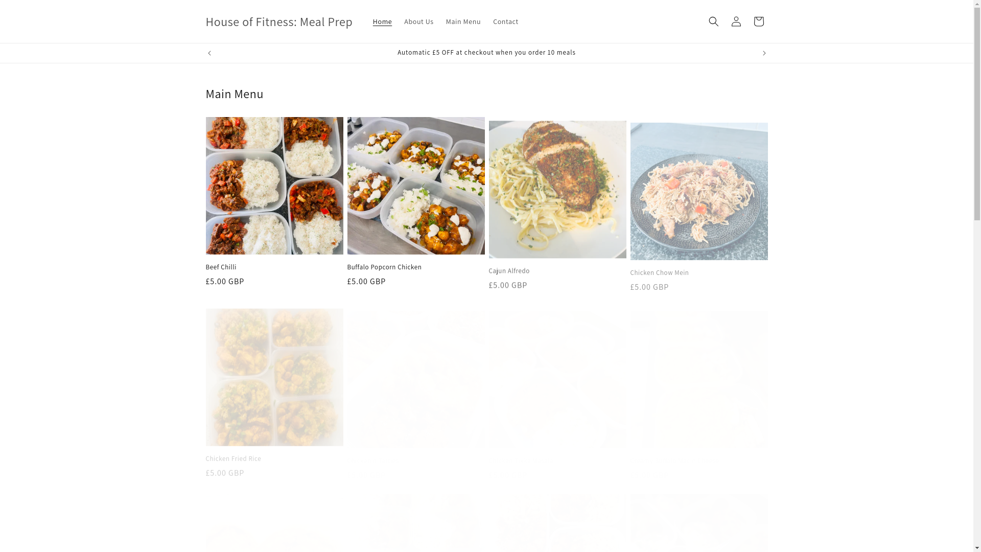 website screenshot of https://houseoffitnessmealprep.com/