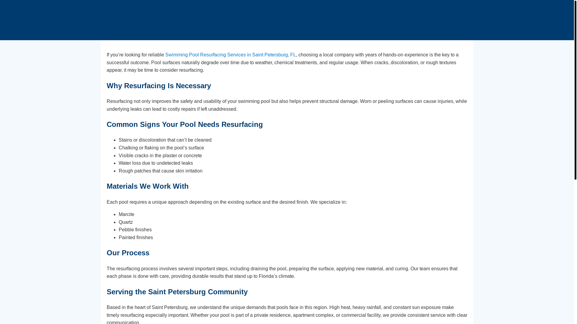 website screenshot of https://swimming-pool-resurfacing.pages.dev/