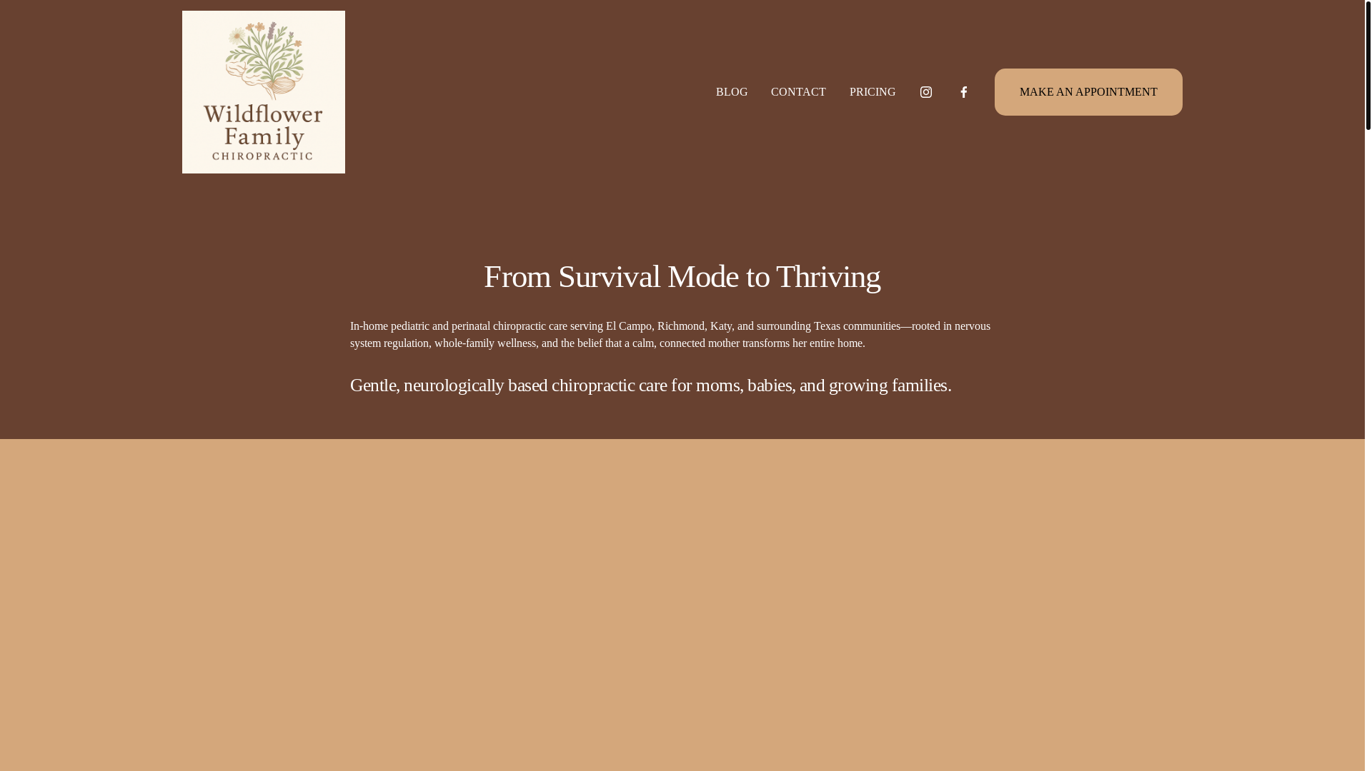website screenshot of https://wildflower-chiropractic.com/