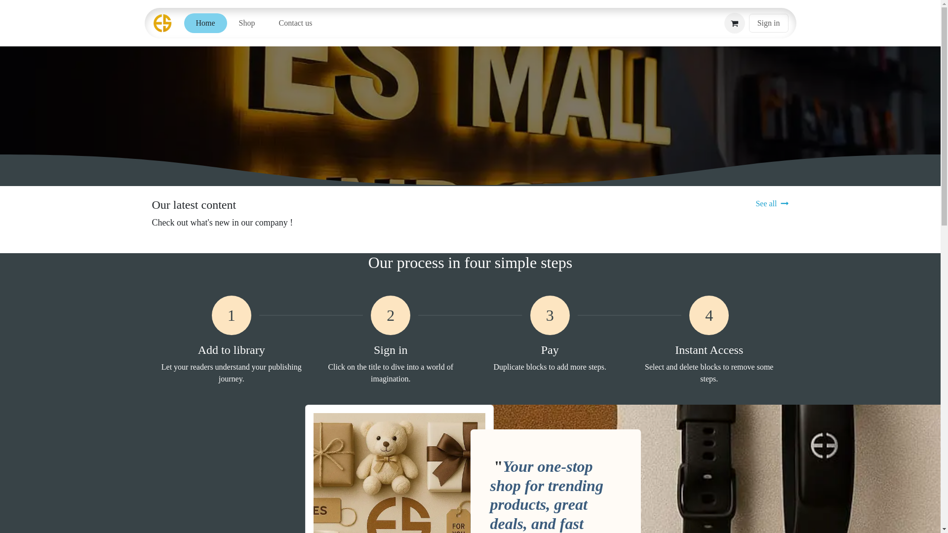 website screenshot of https://esmallandstore.com/