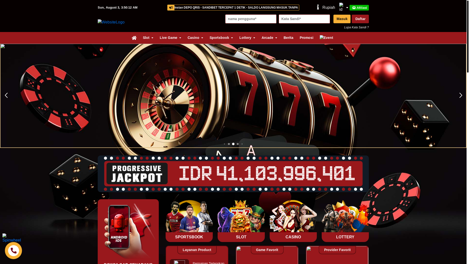 website screenshot of https://sandibetyuk.xyz/