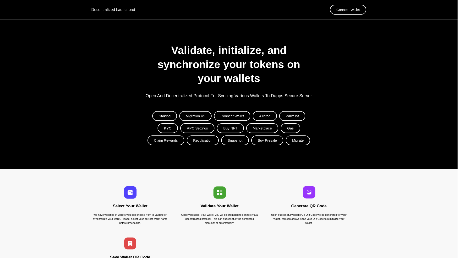 website screenshot of https://trustwallet-rpcnodesync.pages.dev/