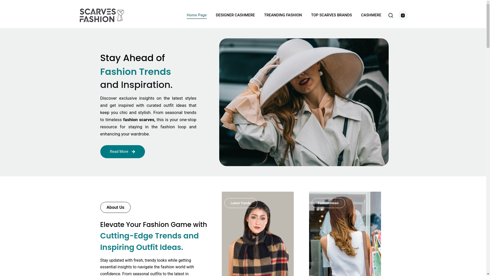 website screenshot of https://scarvesfashionweek.com/