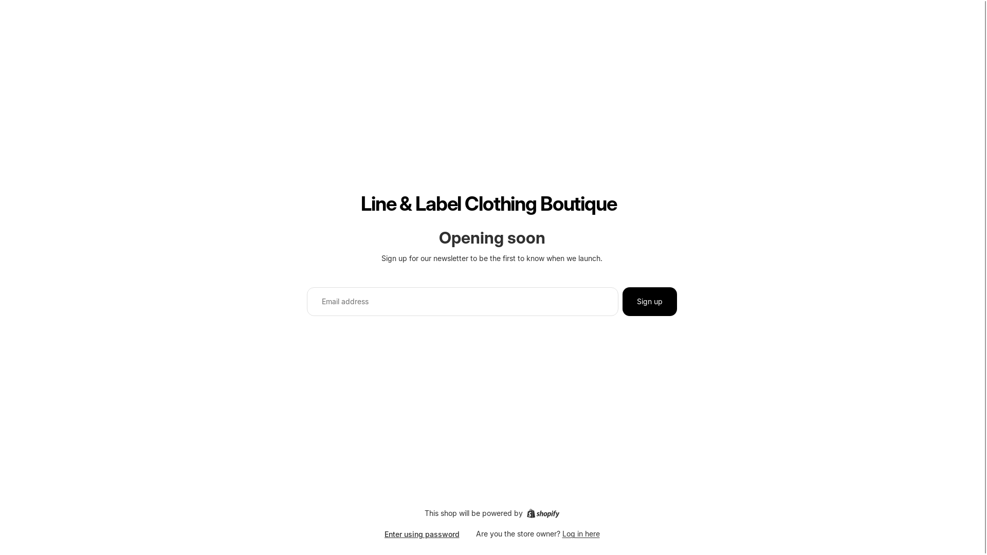website screenshot of https://linelableclothingboutique.com/