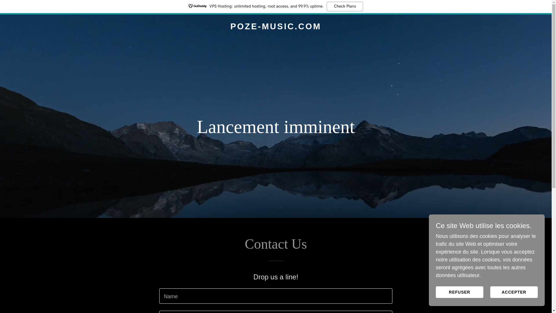 website screenshot of https://poze-music.com/
