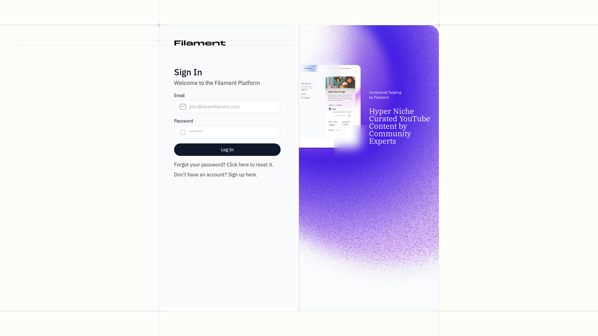 website screenshot of https://filament-platform-beta.pages.dev/