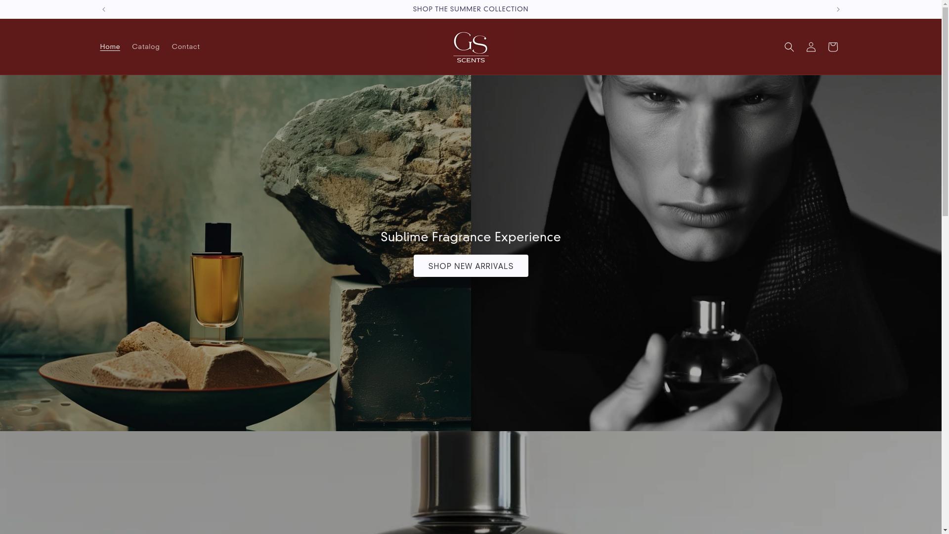 website screenshot of https://gsscents.com/