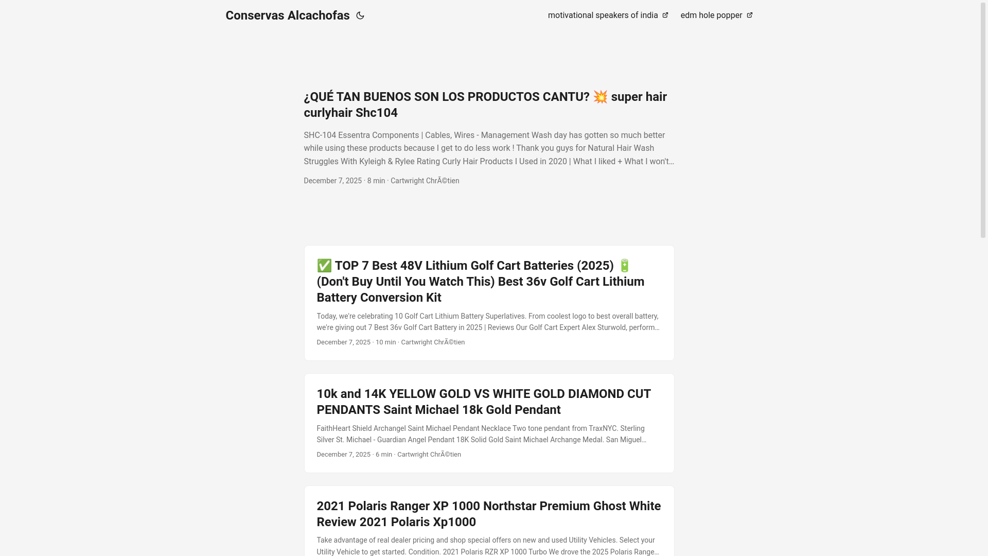 website screenshot of https://conservasalcachofas.pages.dev/