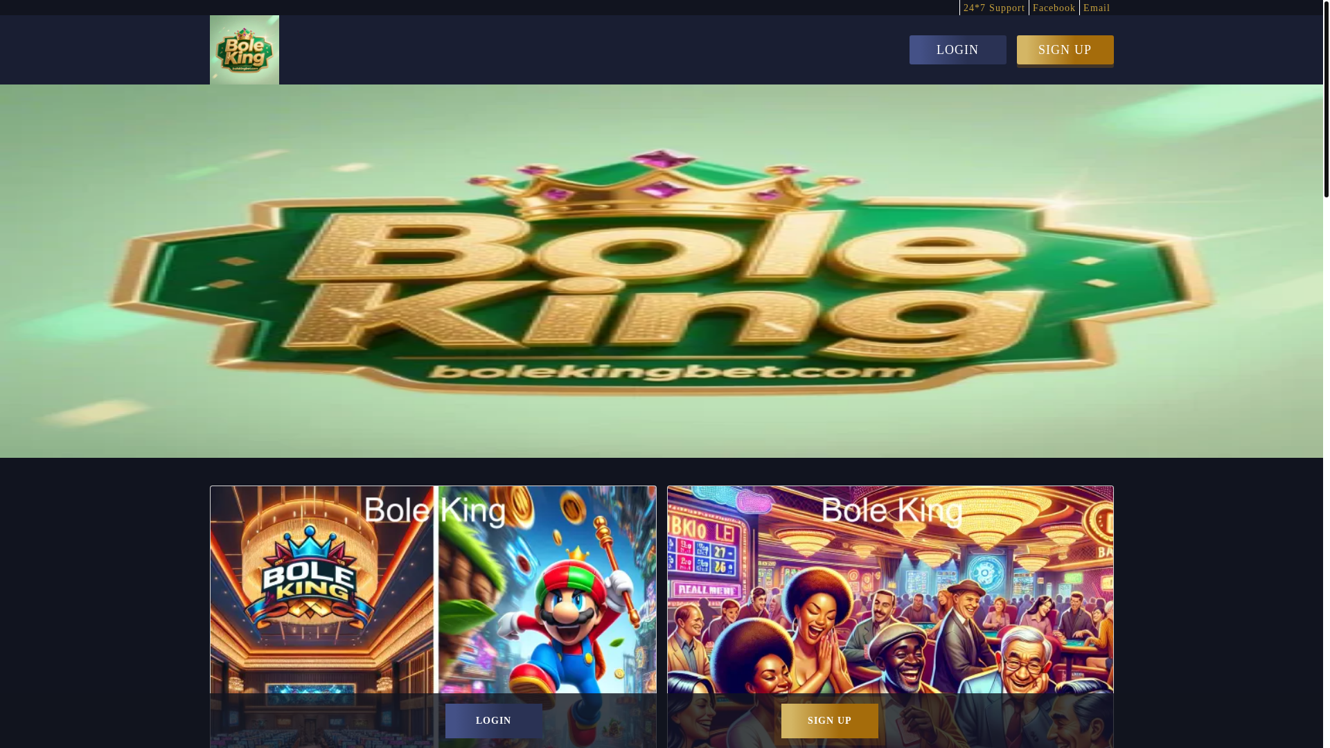 website screenshot of https://bolekingbet.com/