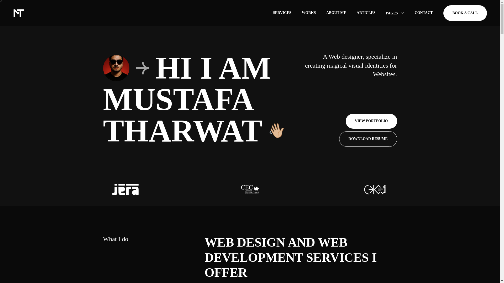 website screenshot of https://mustafaweb.site/