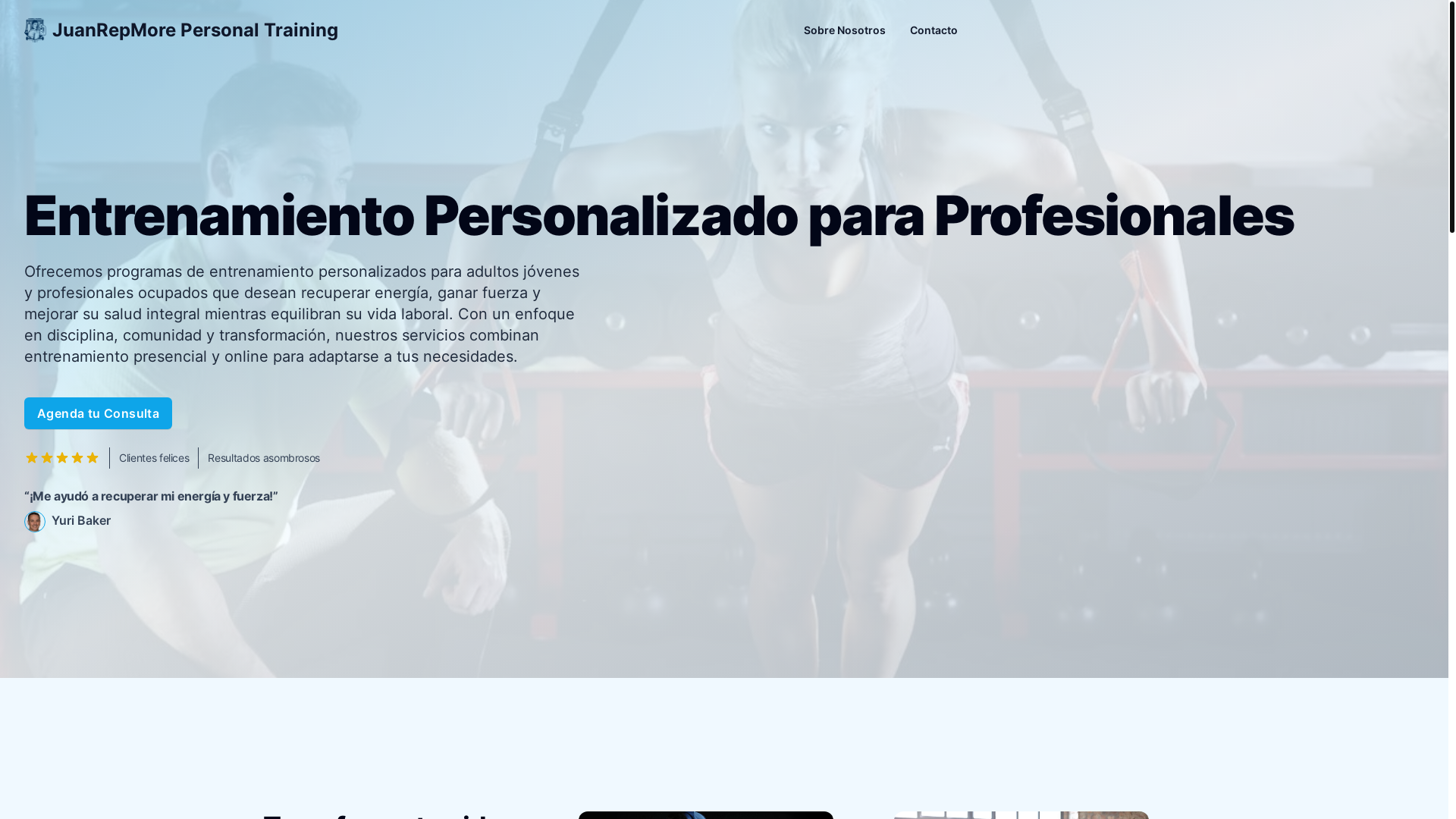 website screenshot of https://juanrepmorepersonaltraining.com/