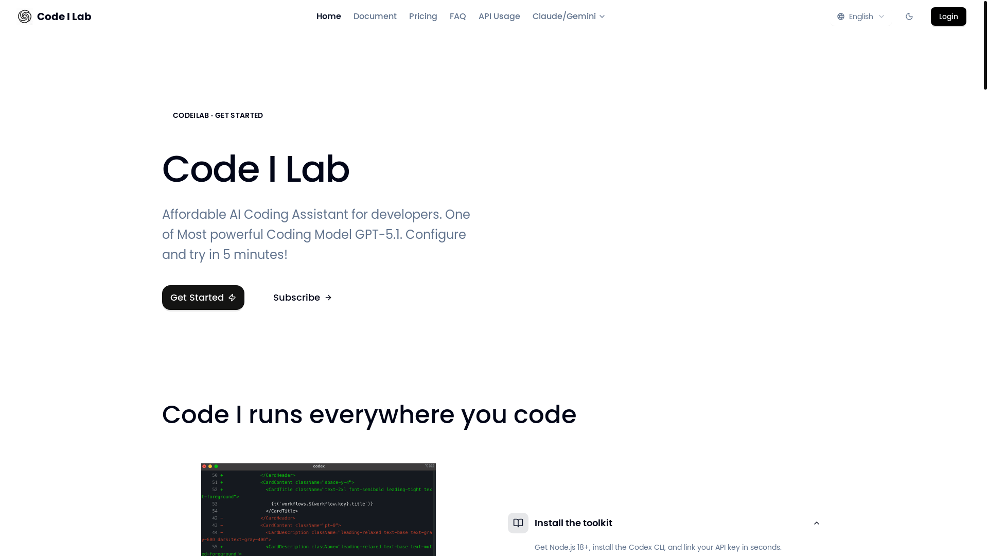 website screenshot of https://codeilab.com