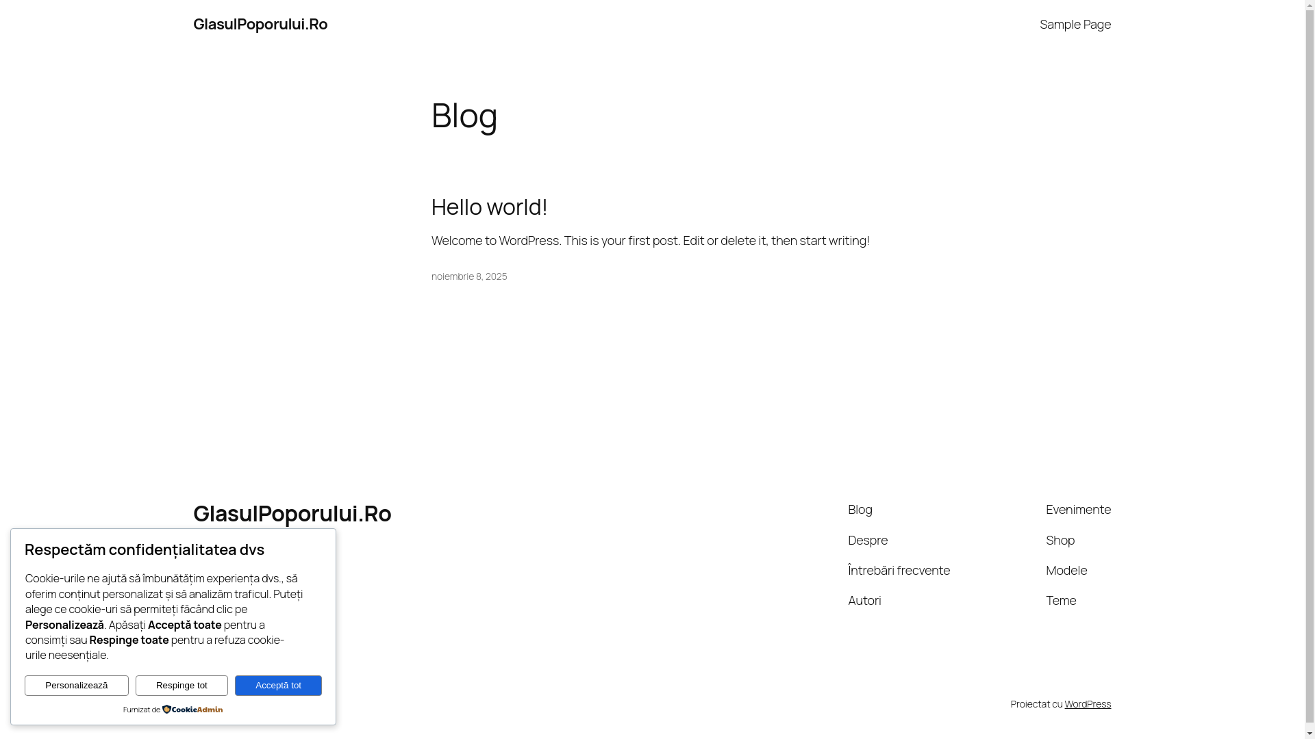 website screenshot of https://glasulpoporului.ro/