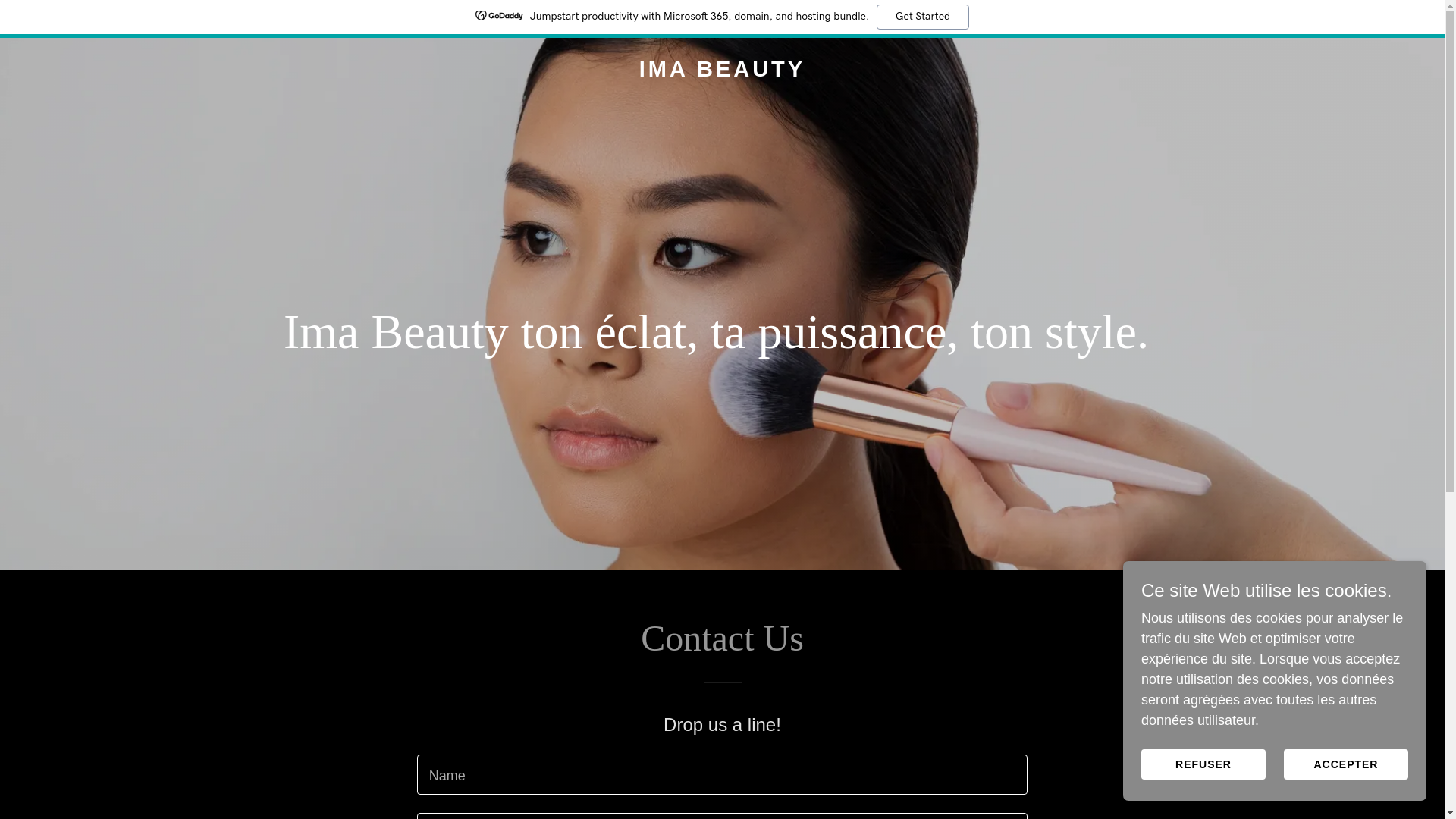 website screenshot of https://imabeauty.fr/