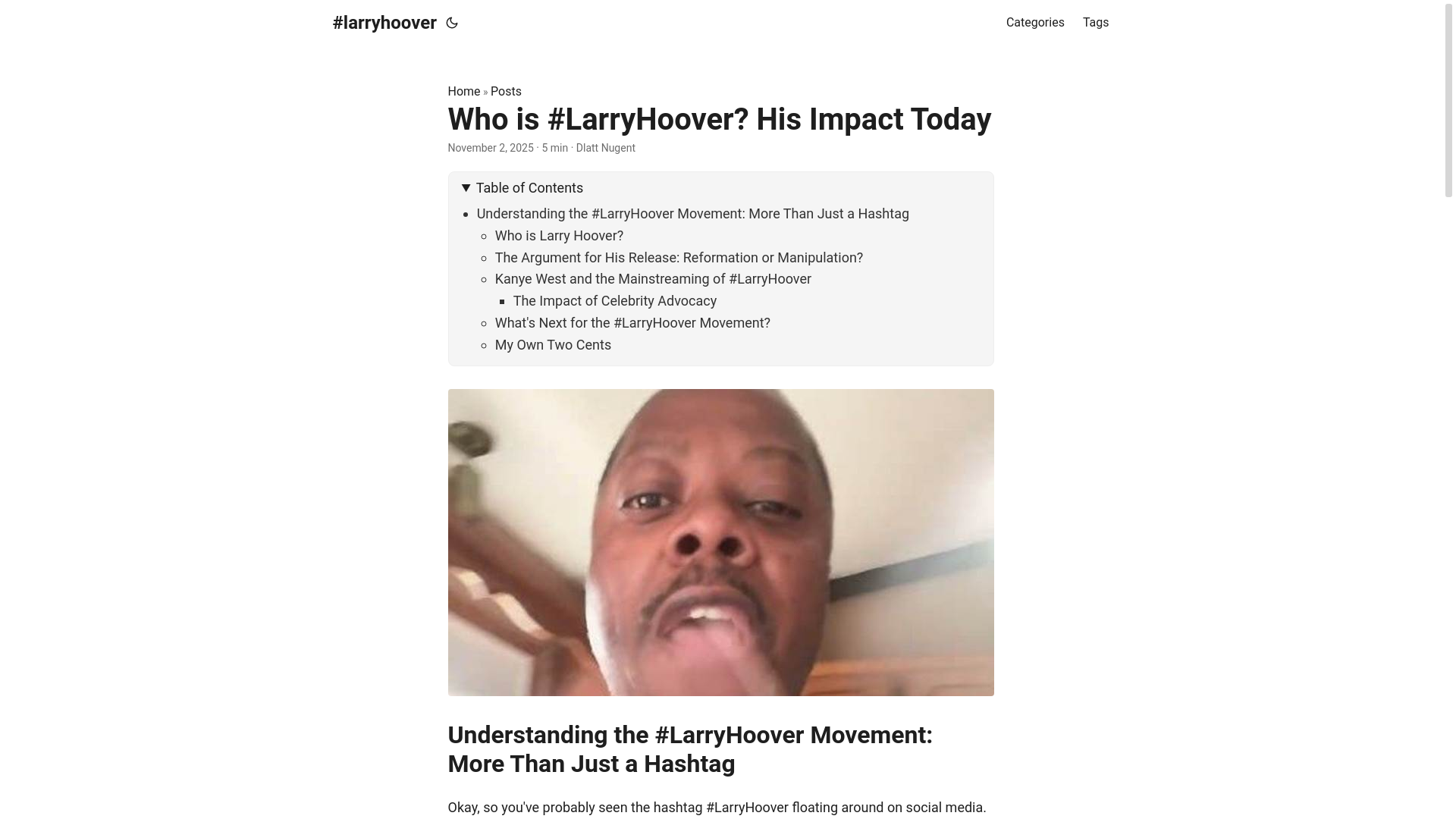 website screenshot of https://larryhoover2.pages.dev/