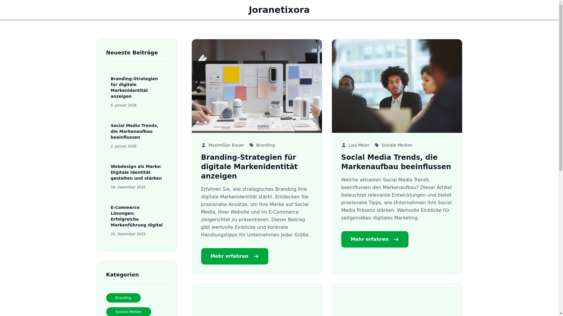 website screenshot of https://joranetixora.com/