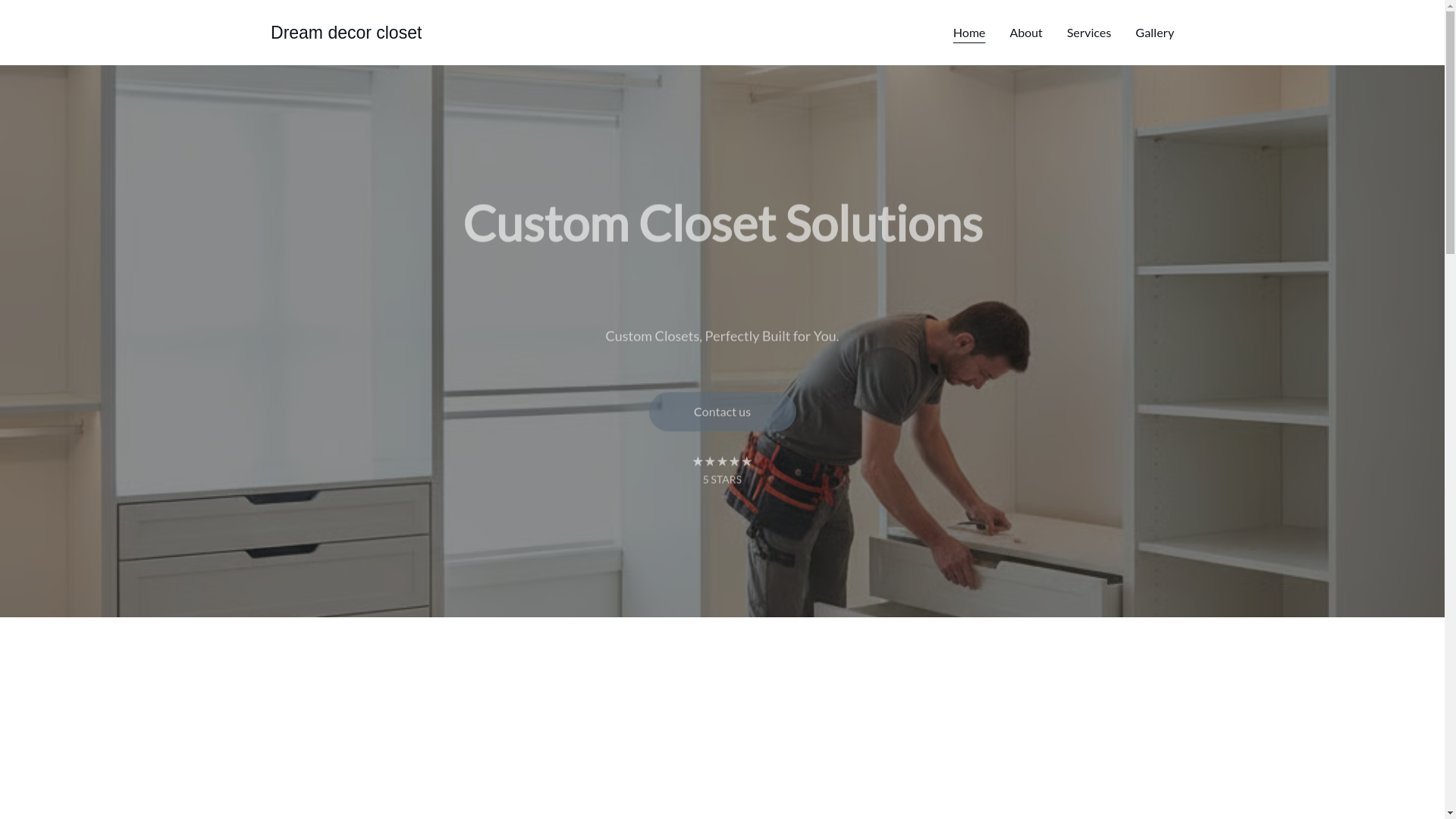 website screenshot of https://dreamdecorcloset.ca/