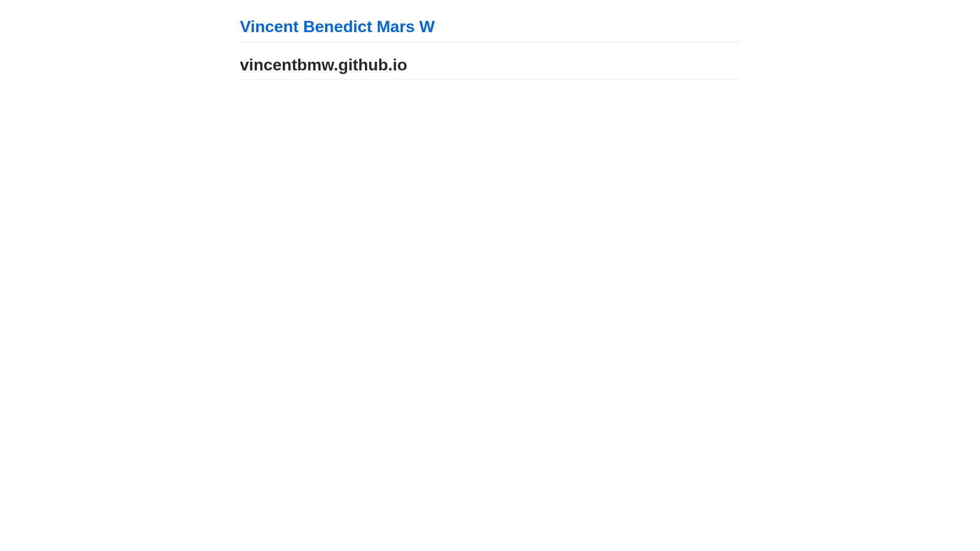 website screenshot of https://vincentbmw.me/