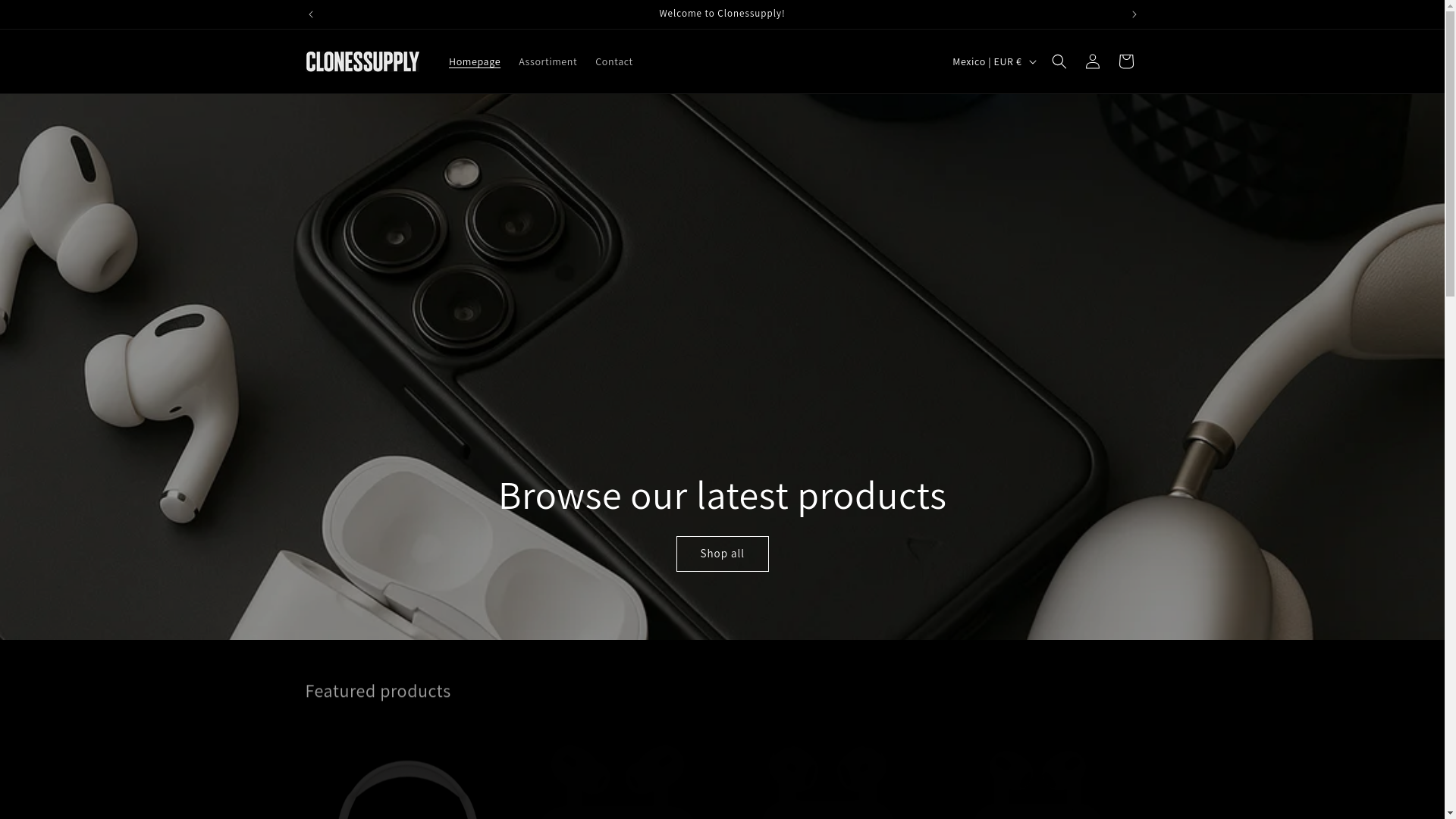 website screenshot of https://supplyitems.store/