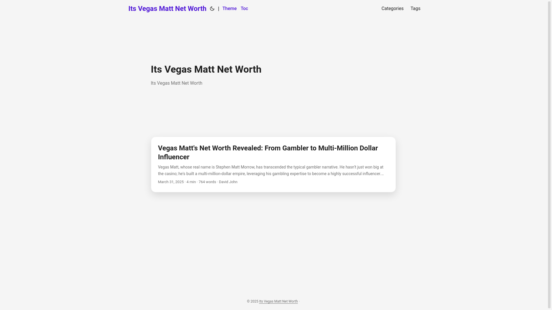 website screenshot of https://its-vegas-matt-net-worth.pages.dev/