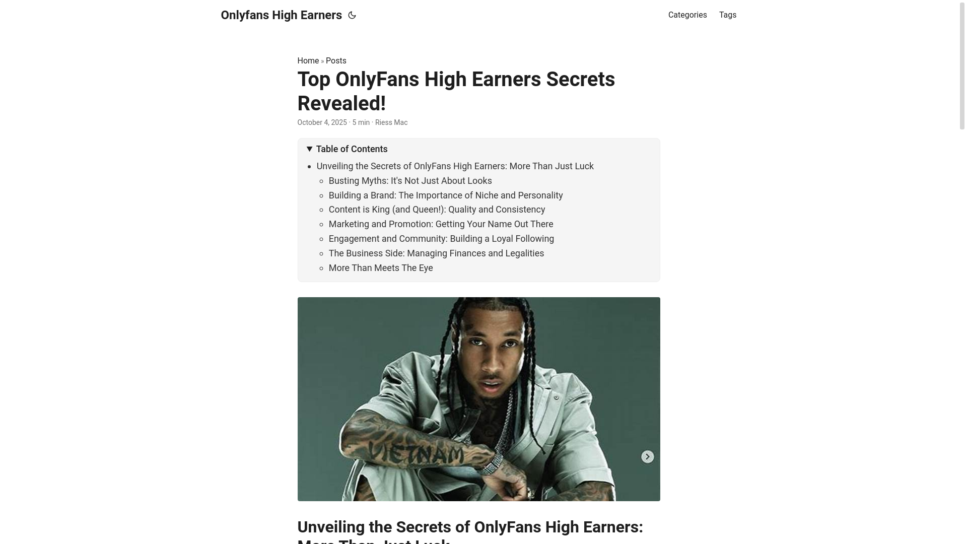 website screenshot of https://onlyfans-high-earners.pages.dev/