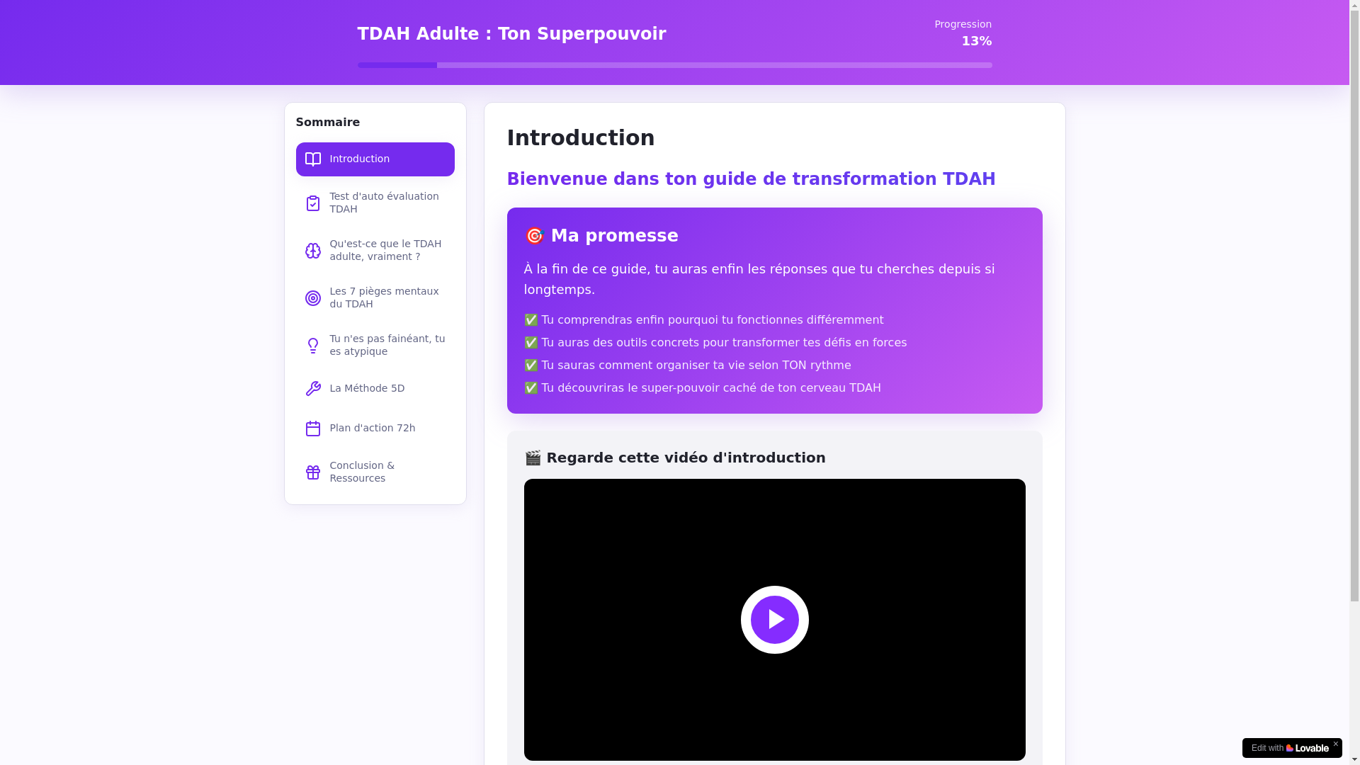 website screenshot of https://tdah-superpouvoir-du-cerveau-ebook.fr/