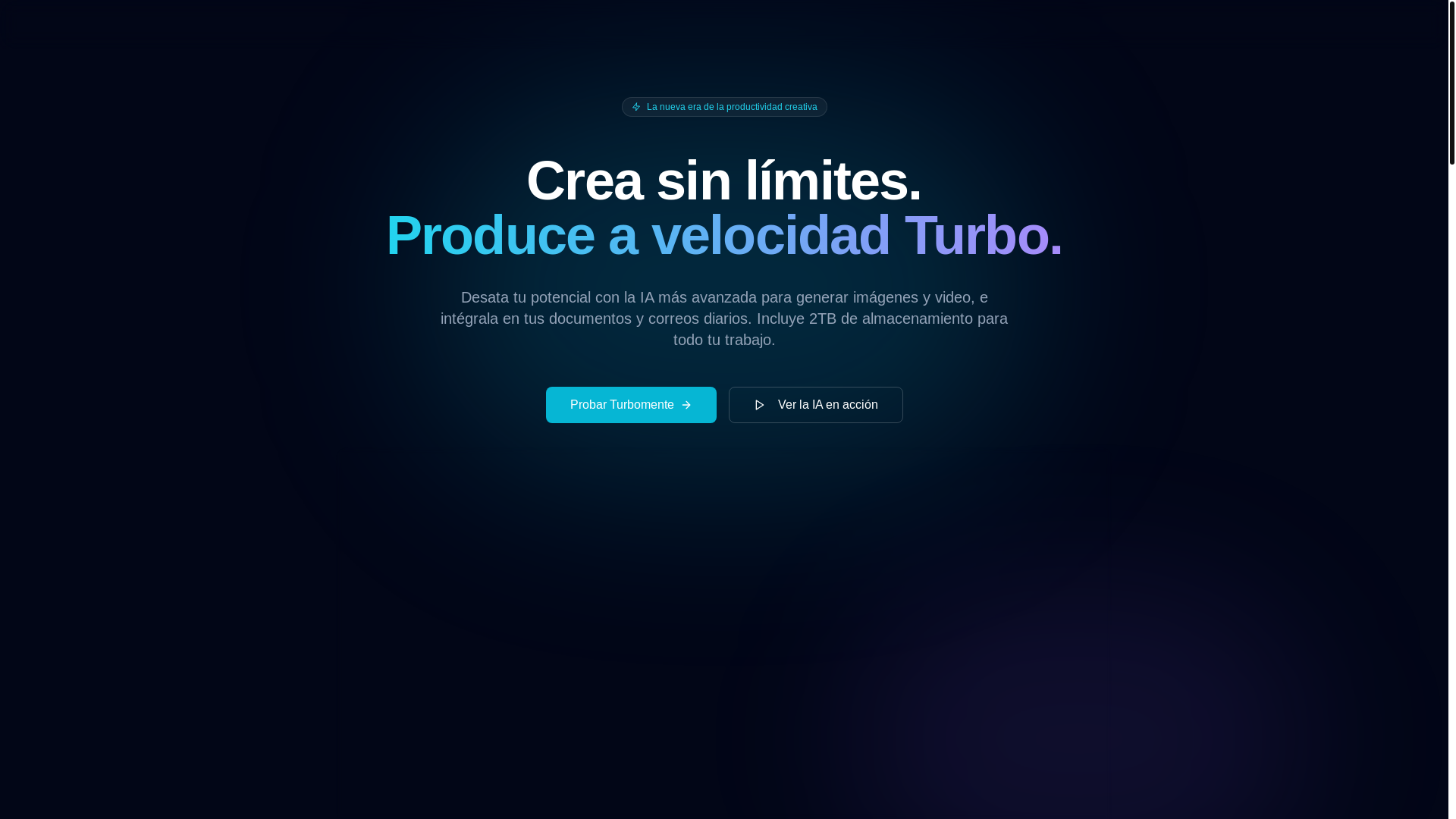 website screenshot of https://turbomente.tech/